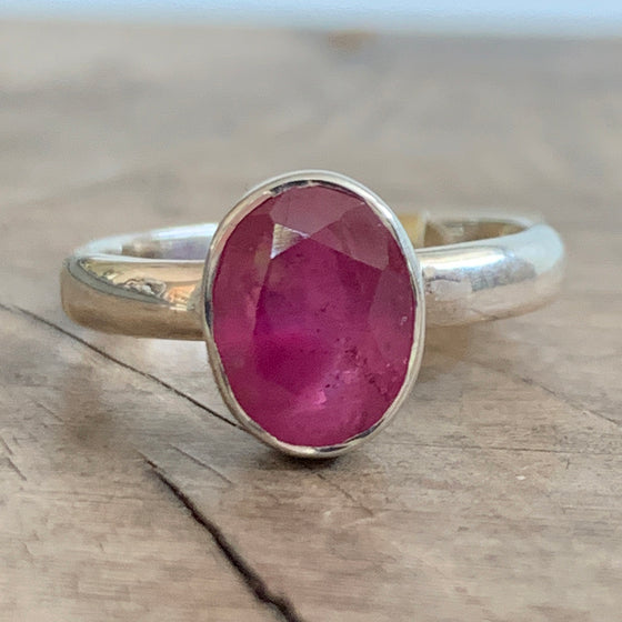 Ruby and Silver Ring