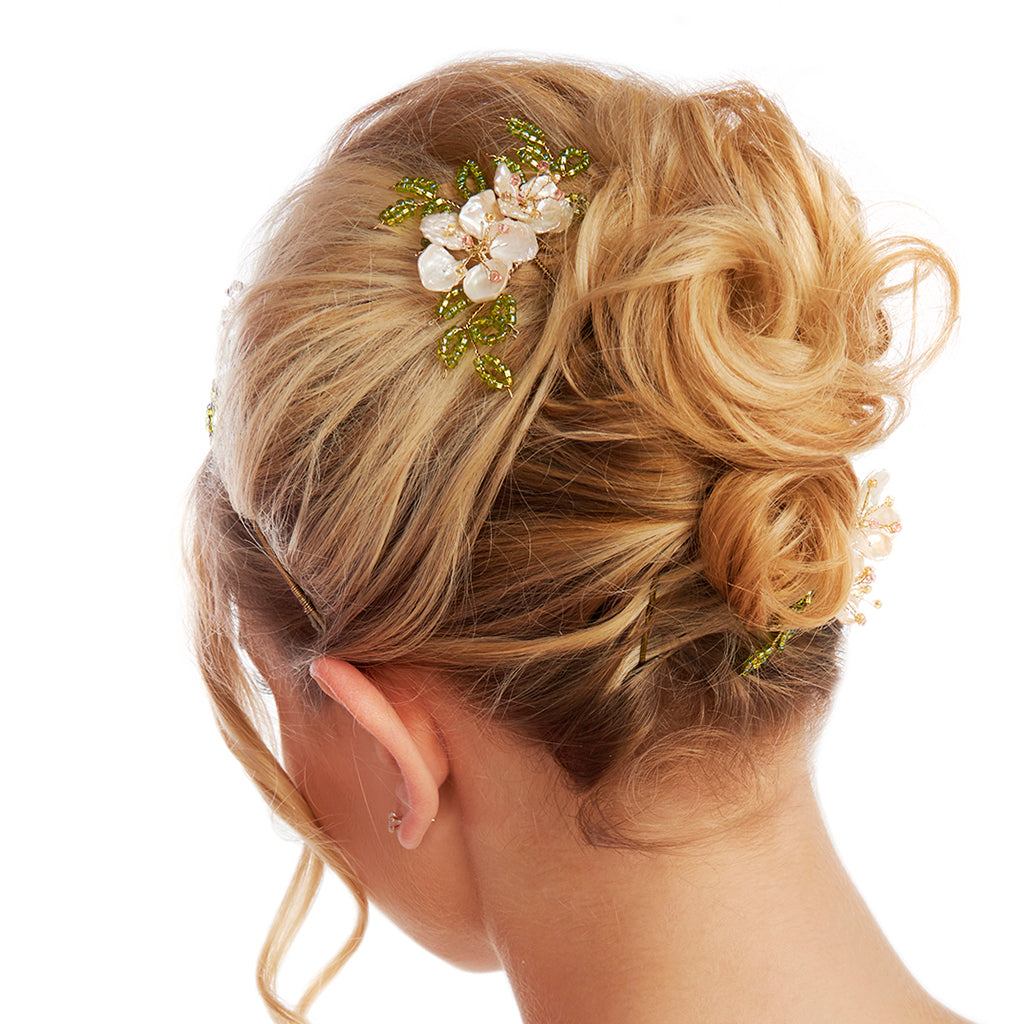Apple Blossom Double Flower Hairpin