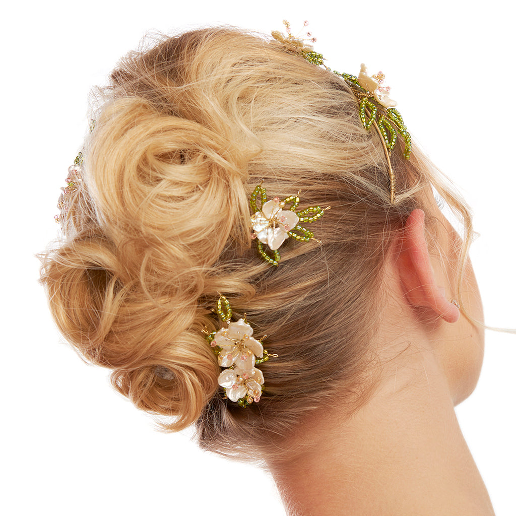 Apple Blossom Single Flower Hairpin