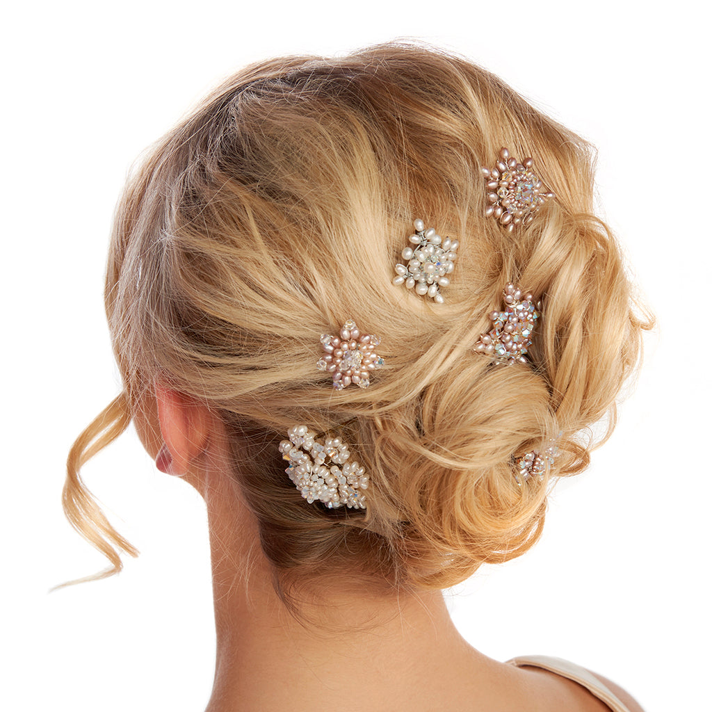 Freshwater Pearl and Crystal Hairpins