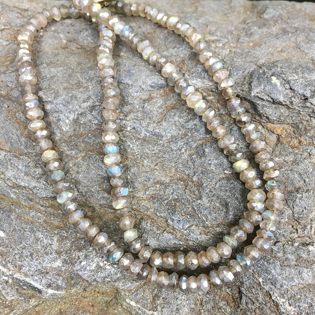 Faceted Labradorite Rondell Necklace