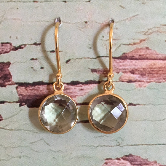 Green Amethyst Earrings