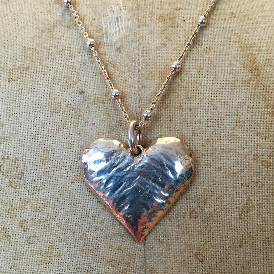 Hallmarked Solid Silver Heart Necklace