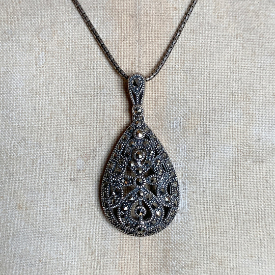 Large Marquisite Necklace