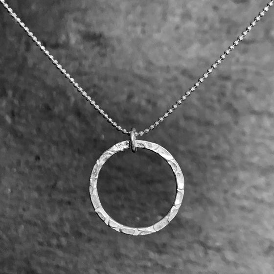 Small Silver Halo Necklace