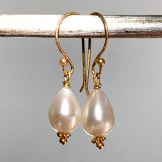 Beautifully Simple Drop Pearl Earrings