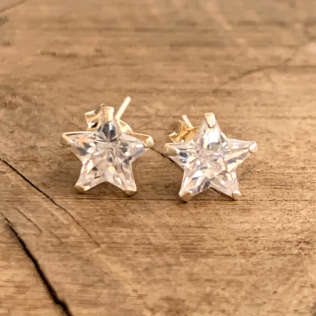 Cubic Zirconia Star Earrings