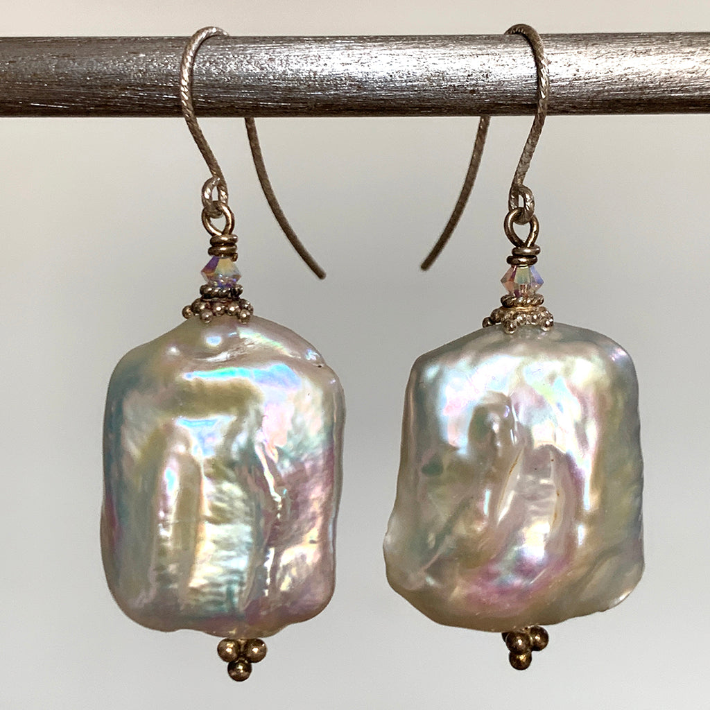 Extra Large Baroque Pearl Earrings