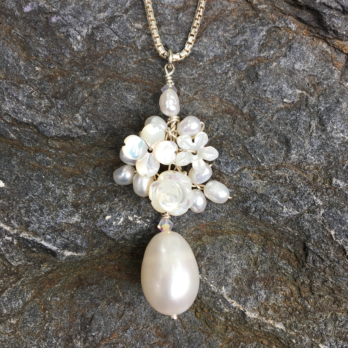 Large Floral Cluster Necklace