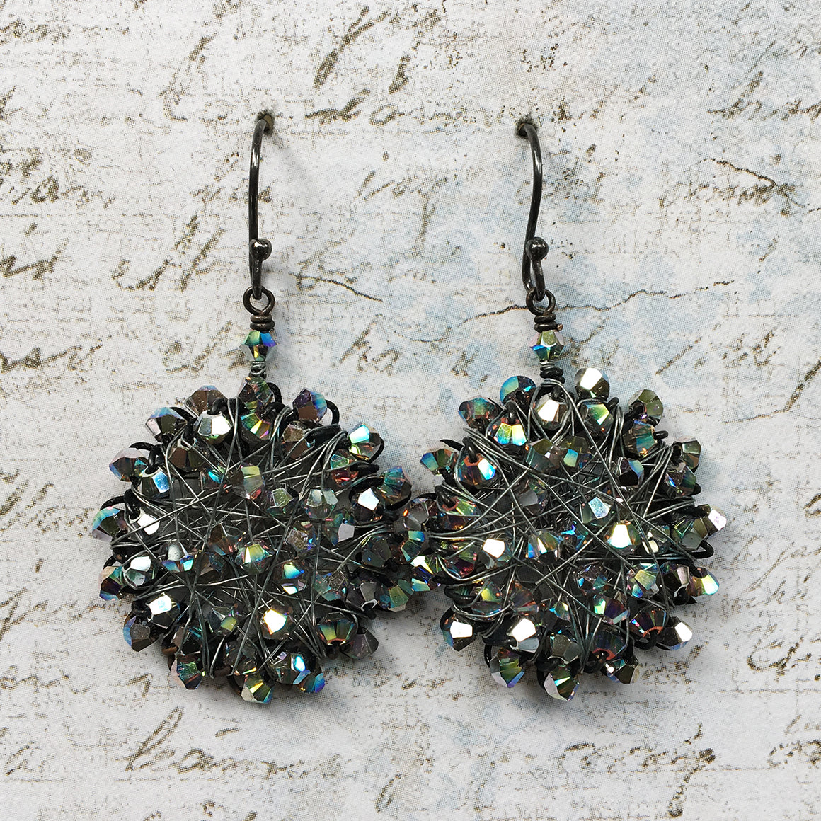 Medium Crystal Orb Earrings