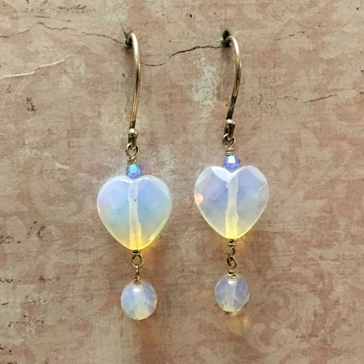 Opalite Heart Earrings