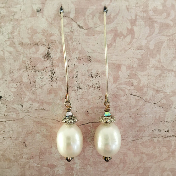 Pearl Arc Earrings