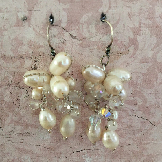 Pearl Cluster Earrings