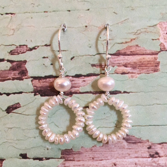 Pearl Hoop Earrings