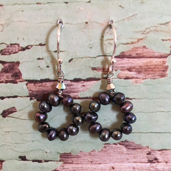 Pearl Hoop Earrings