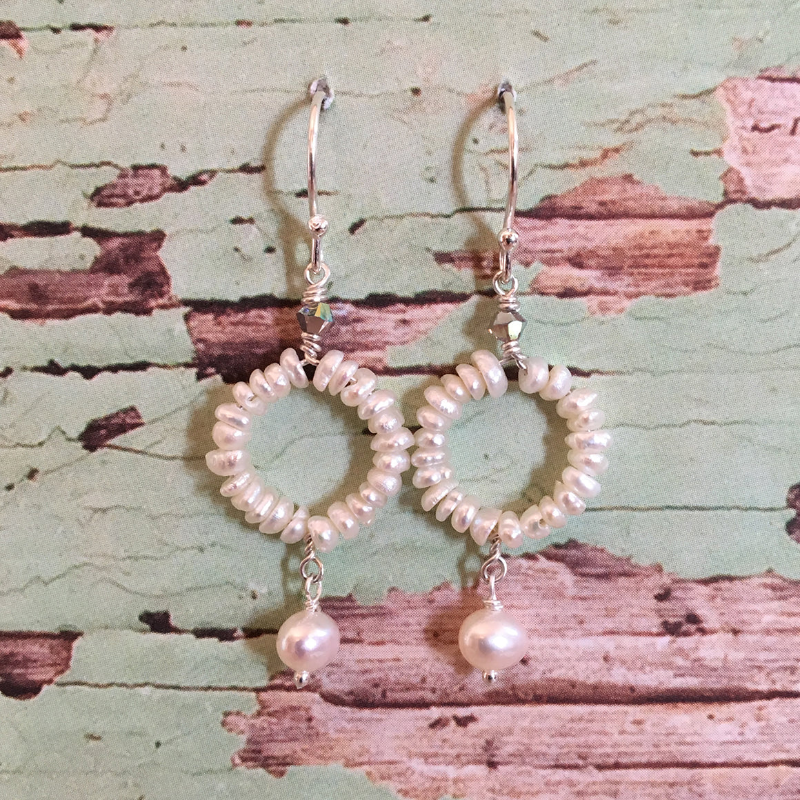 Pearl Hoop and Drop Earrings