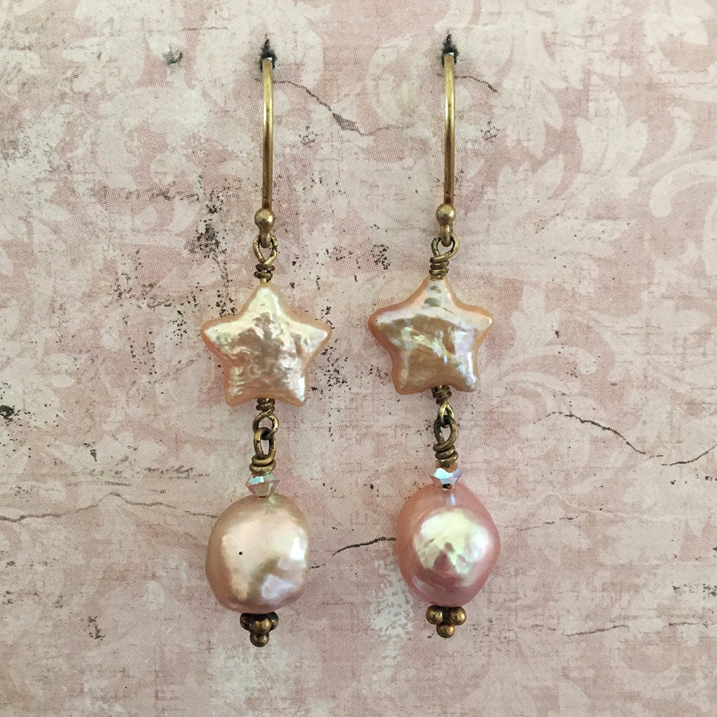 Pearl and Star Earrings