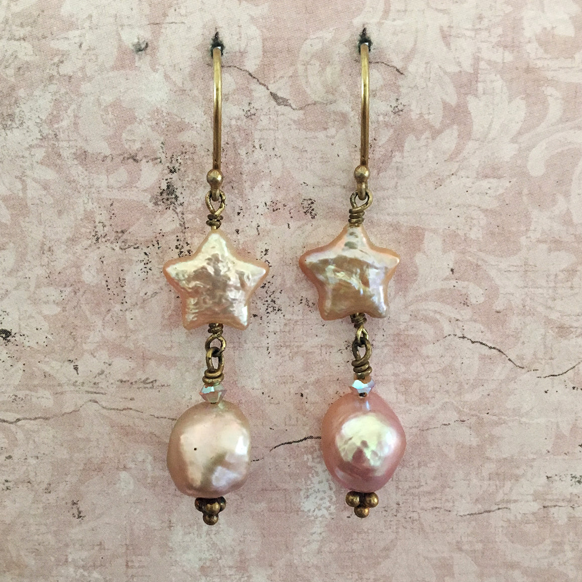 Pearl and Star Earrings