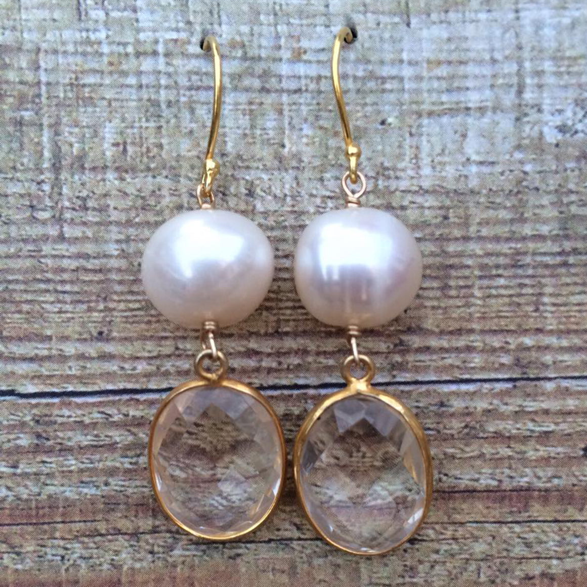 Pearl and Quartz Earrings