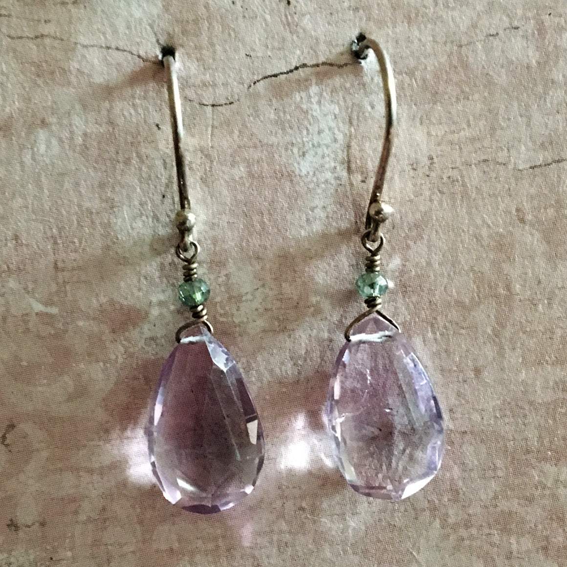 Pink Amethyst Briolette Earrings