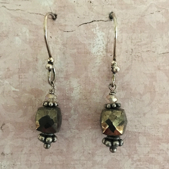 Pyrites Cube Earrings