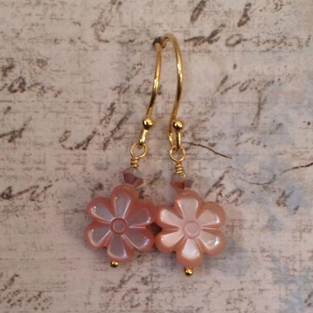 Rose Mother of Pearl Earrings