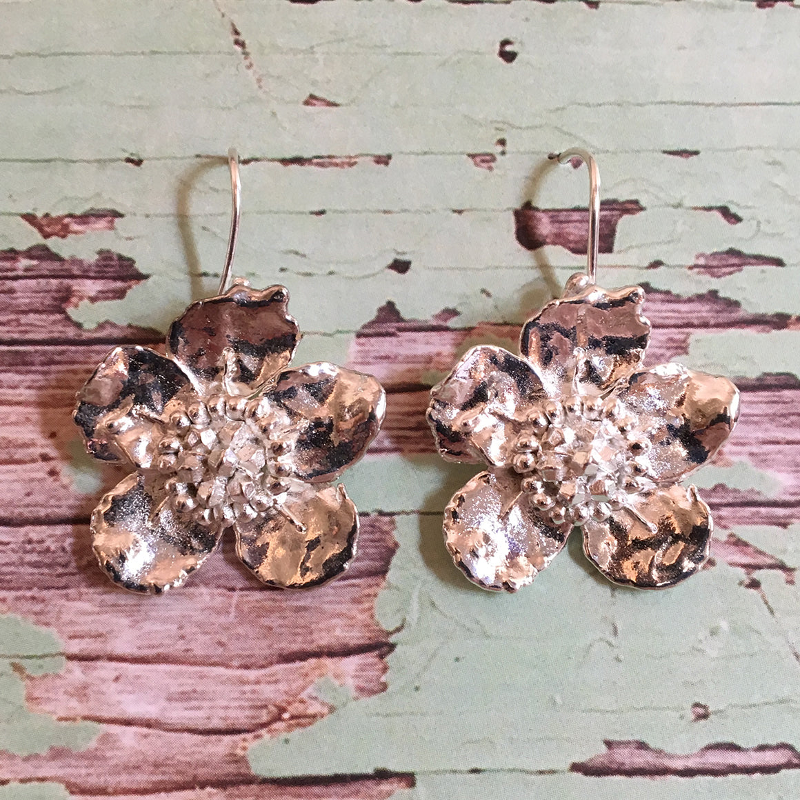 Silver Flower Earrings