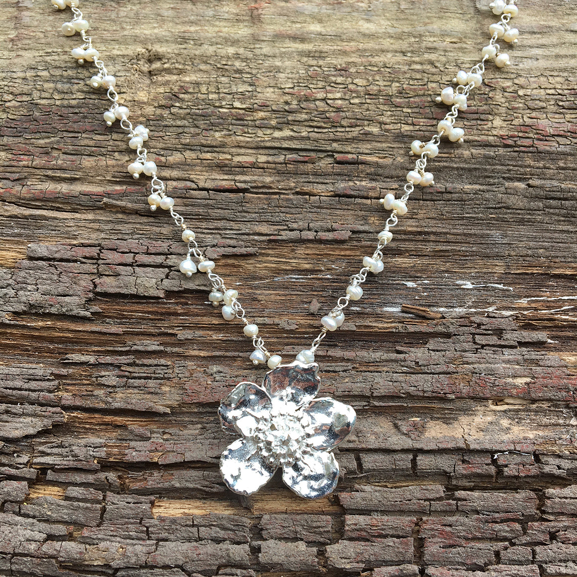 Silver Flower Necklace