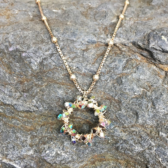 Small Crystal Halo Necklace