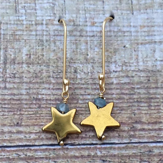 Small Gold Star Earrings