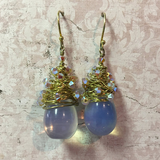 Wrapped Opalite Earrings