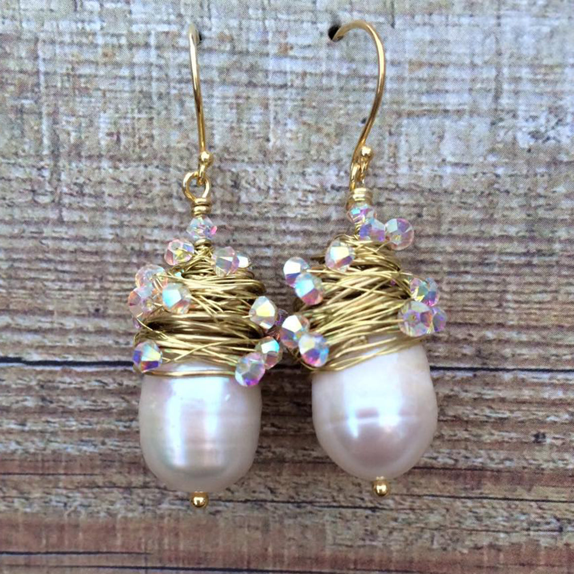 Wrapped Pearl Earrings