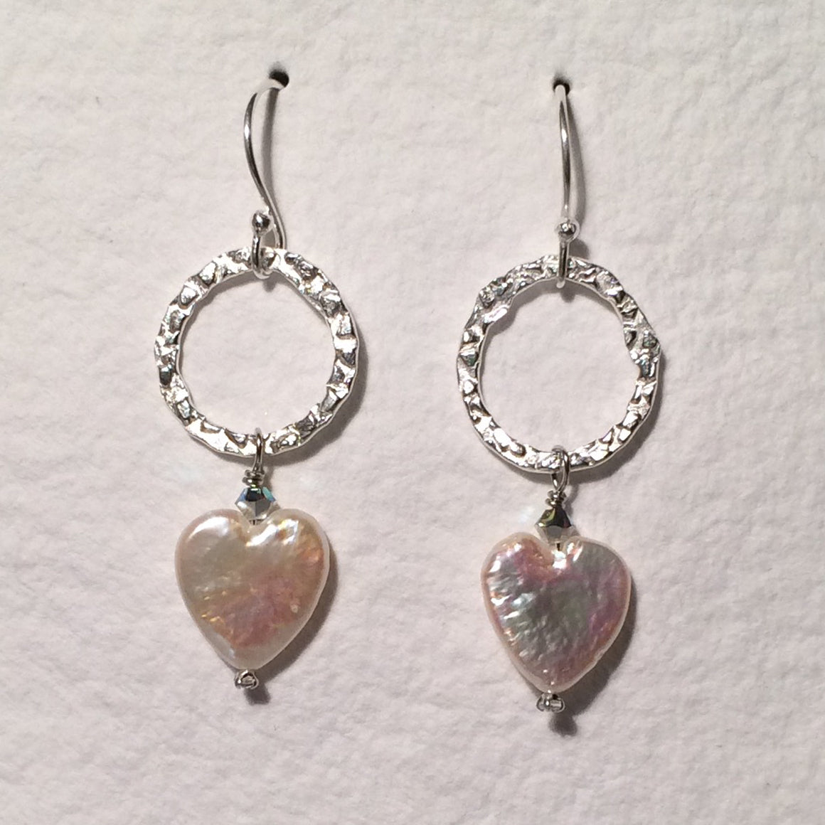Pearl Heart and Loop Earrings